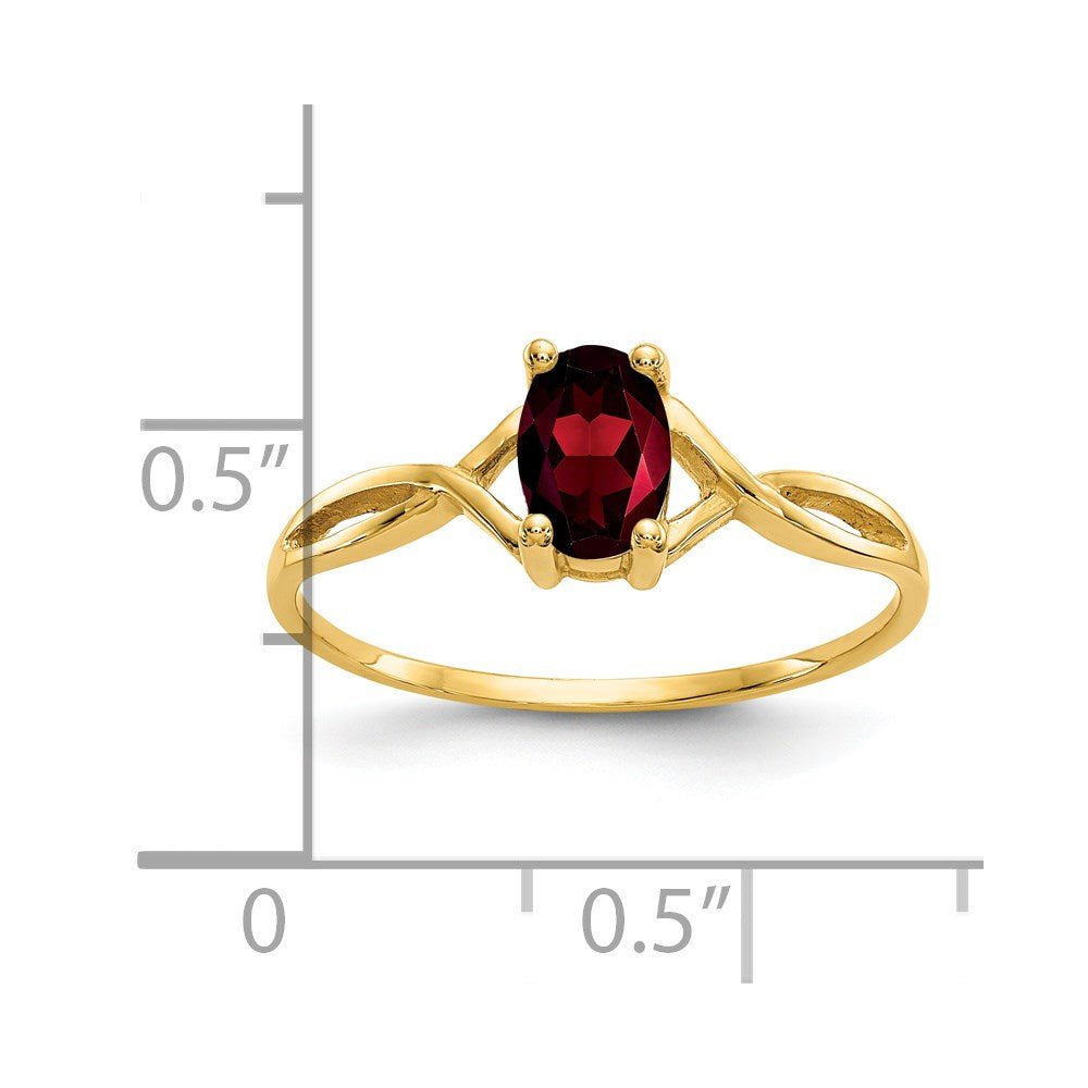 14k Garnet Birthstone Ring