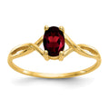 14k Garnet Birthstone Ring