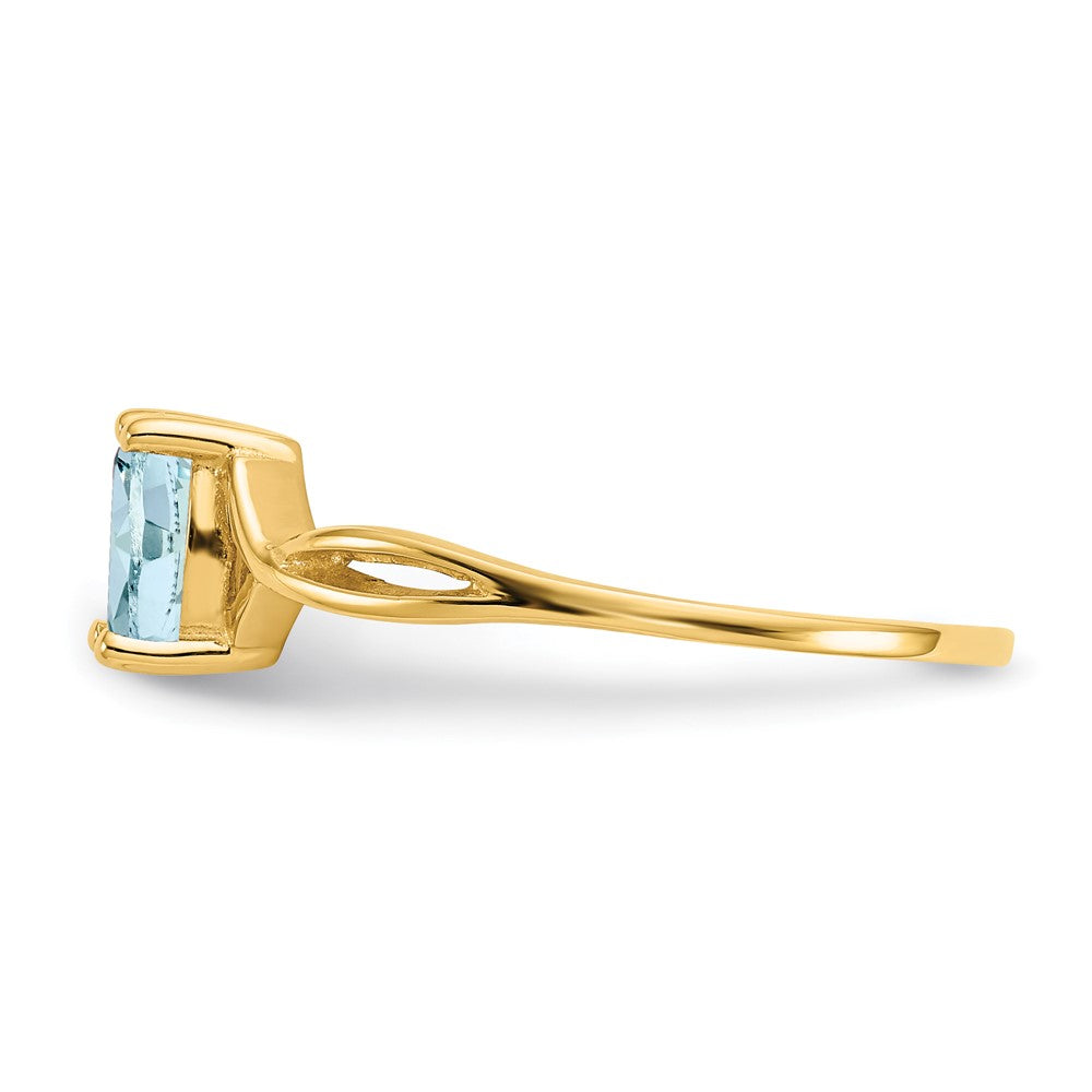 14k Aquamarine Birthstone Ring