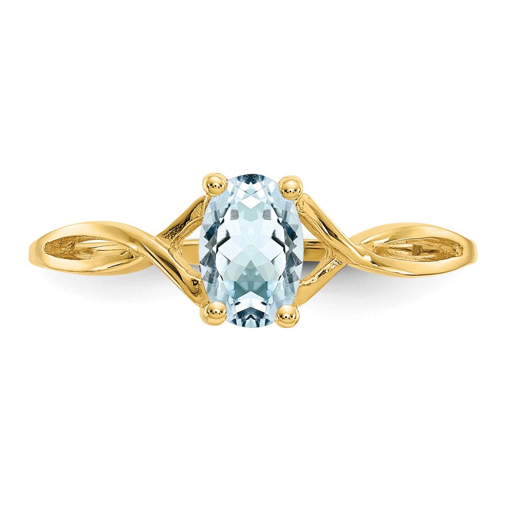 14k Aquamarine Birthstone Ring