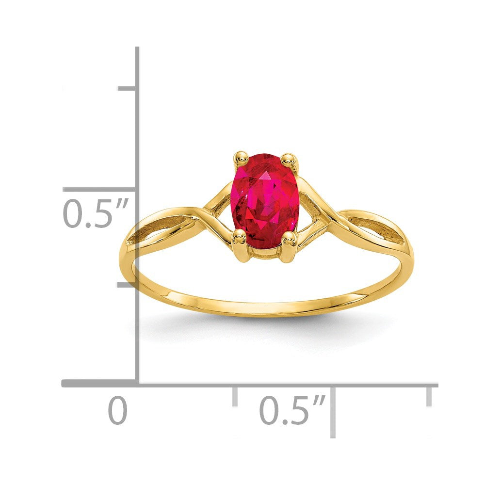 14k Ruby Birthstone Ring