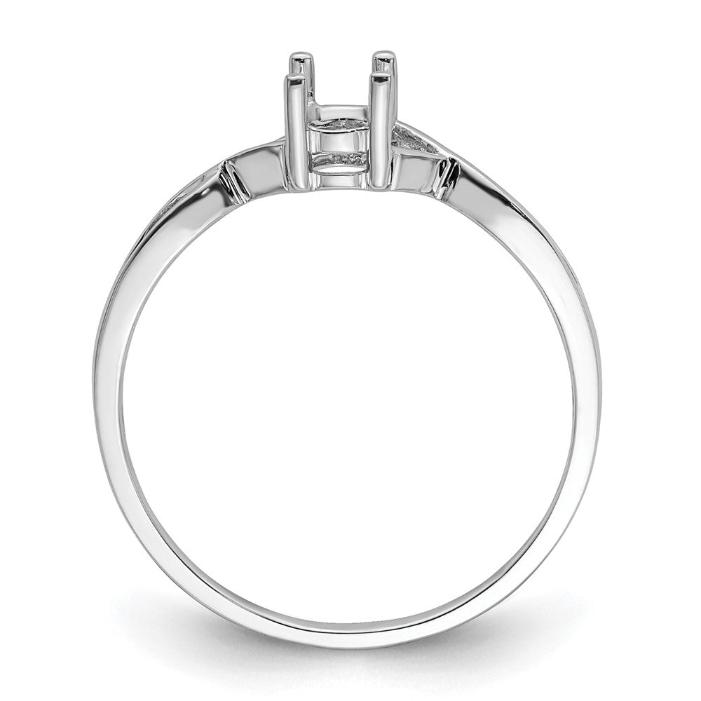 14k White Gold Birthstone Ring Mounting