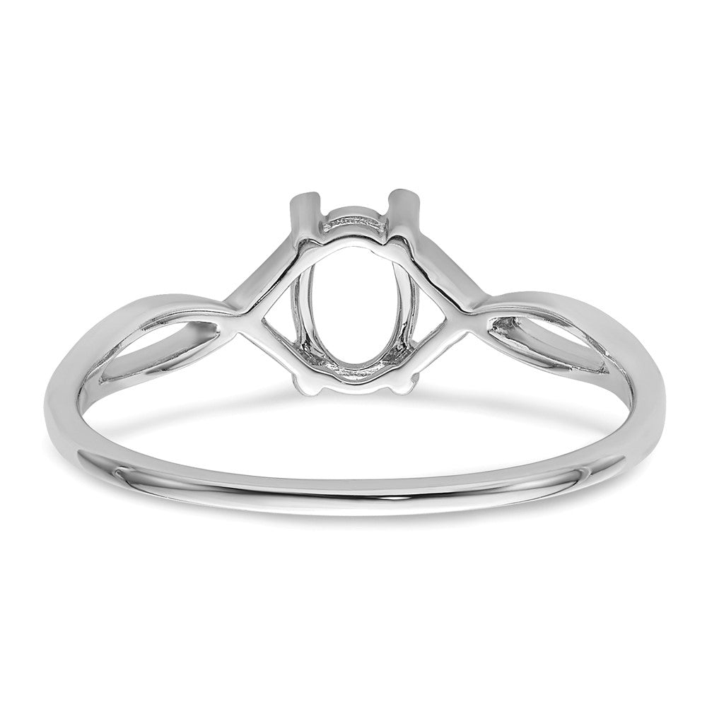 14k White Gold Birthstone Ring Mounting