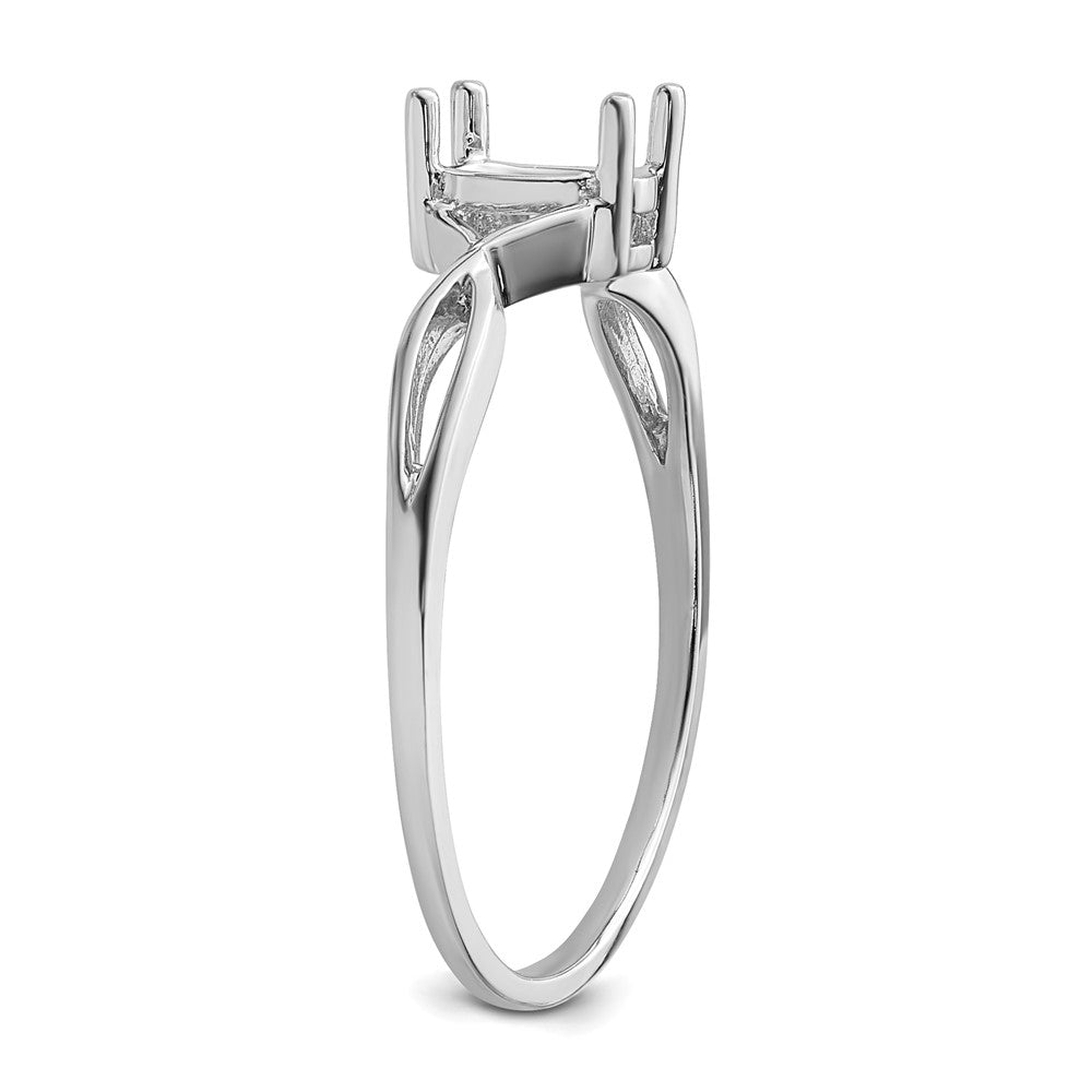14k White Gold Birthstone Ring Mounting