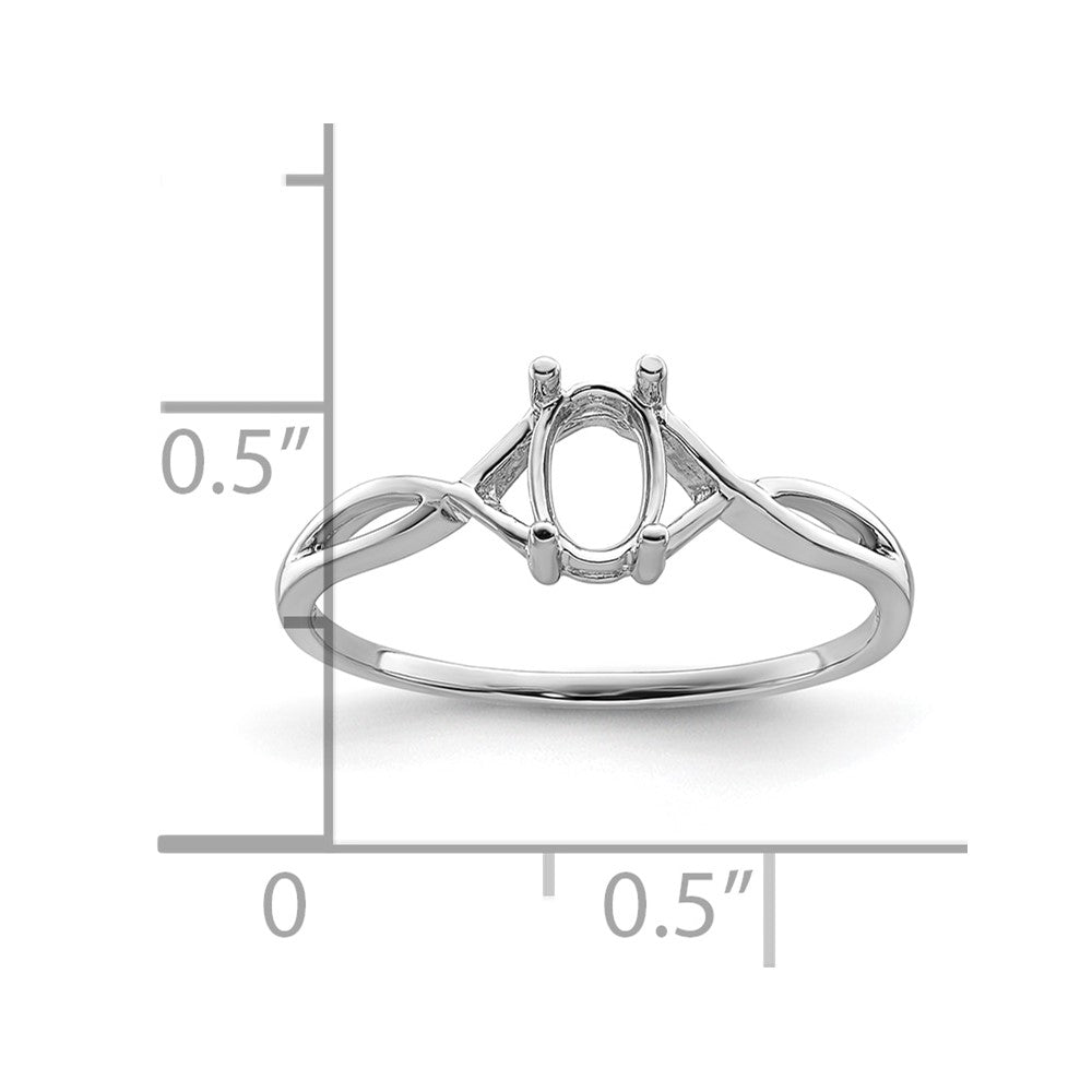 14k White Gold Birthstone Ring Mounting
