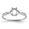 14k White Gold Birthstone Ring Mounting