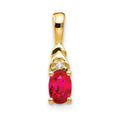 14k Ruby and Diamond Pendant
