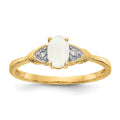 14k Opal and Diamond Ring