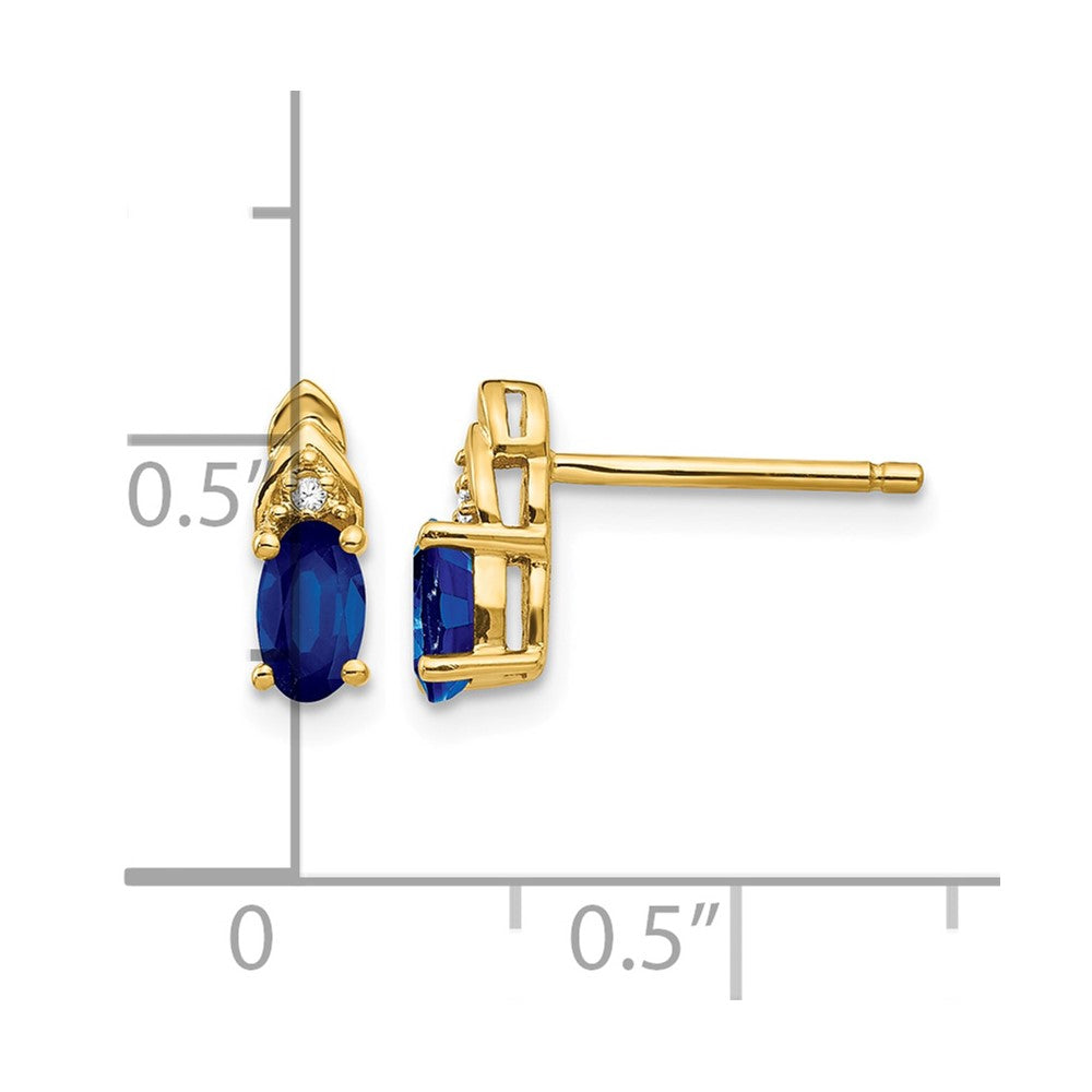 14k Sapphire and Diamond Earrings