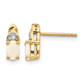 14k Opal and Diamond Earrings