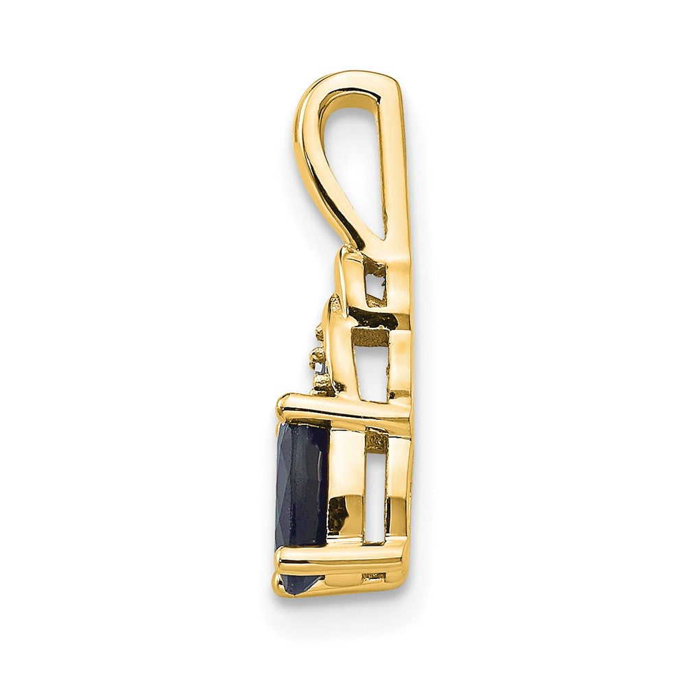 14k Sapphire and Diamond Pendant