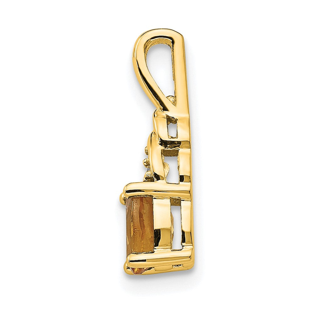 14k Citrine and Diamond Pendant