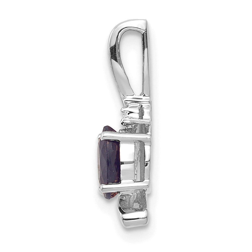 14k White Gold Sapphire and Diamond Pendant