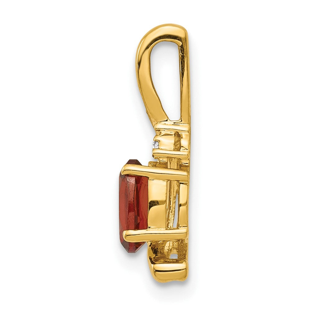14k Garnet and Diamond Pendant