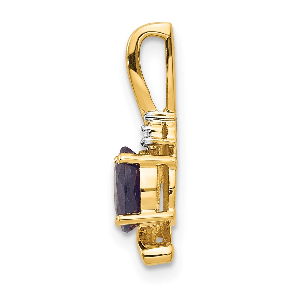 14k Sapphire and Diamond Pendant