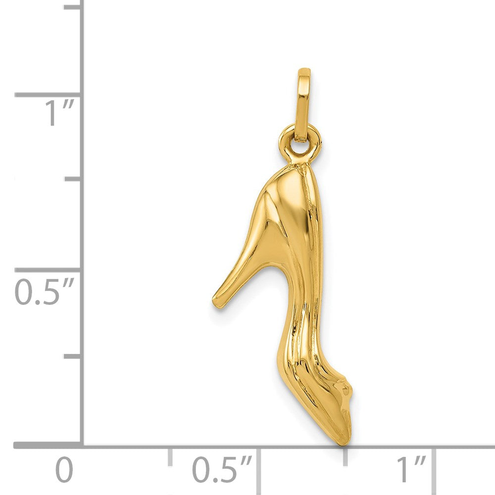14K 3D High heel shoe Charm