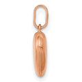 14K Rose Gold Polished 3-D Heart Pendant