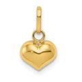 14K Polished 3-D Puffed Heart Charm