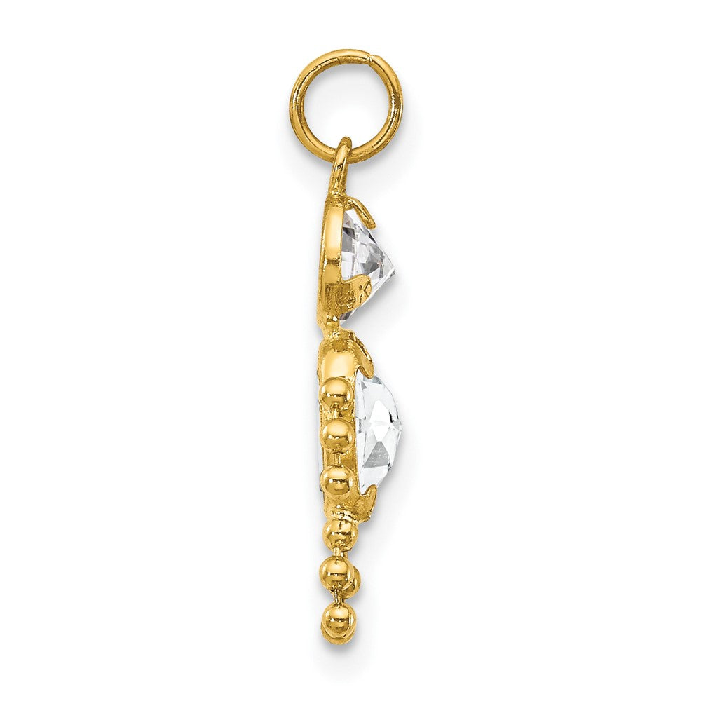 14k April Boy Birthstone Charm