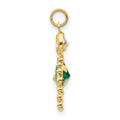 14k May Girl Birthstone Charm