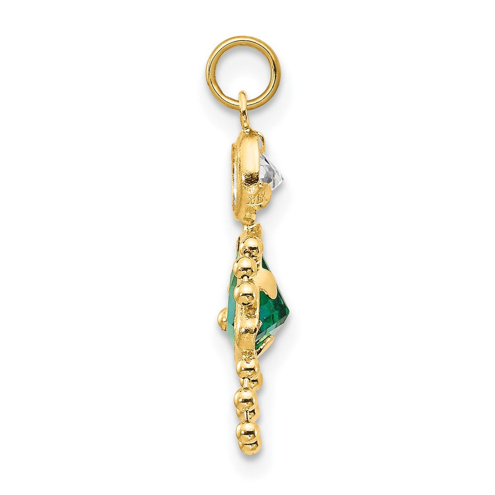 14k May Girl Birthstone Charm
