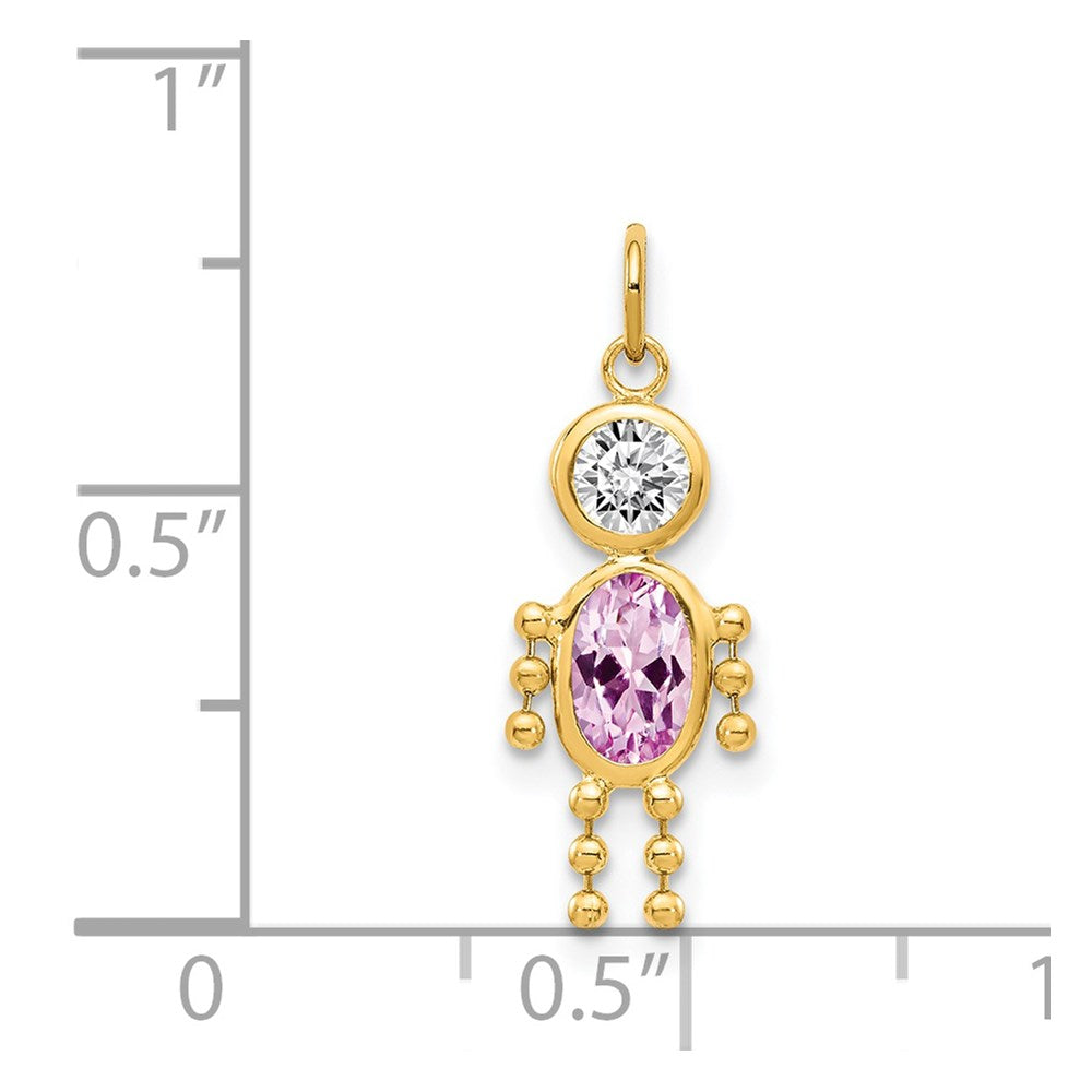 14k June Boy Birthstone Charm