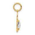 14K Boy 6x4 Oval Genuine White Topaz-April