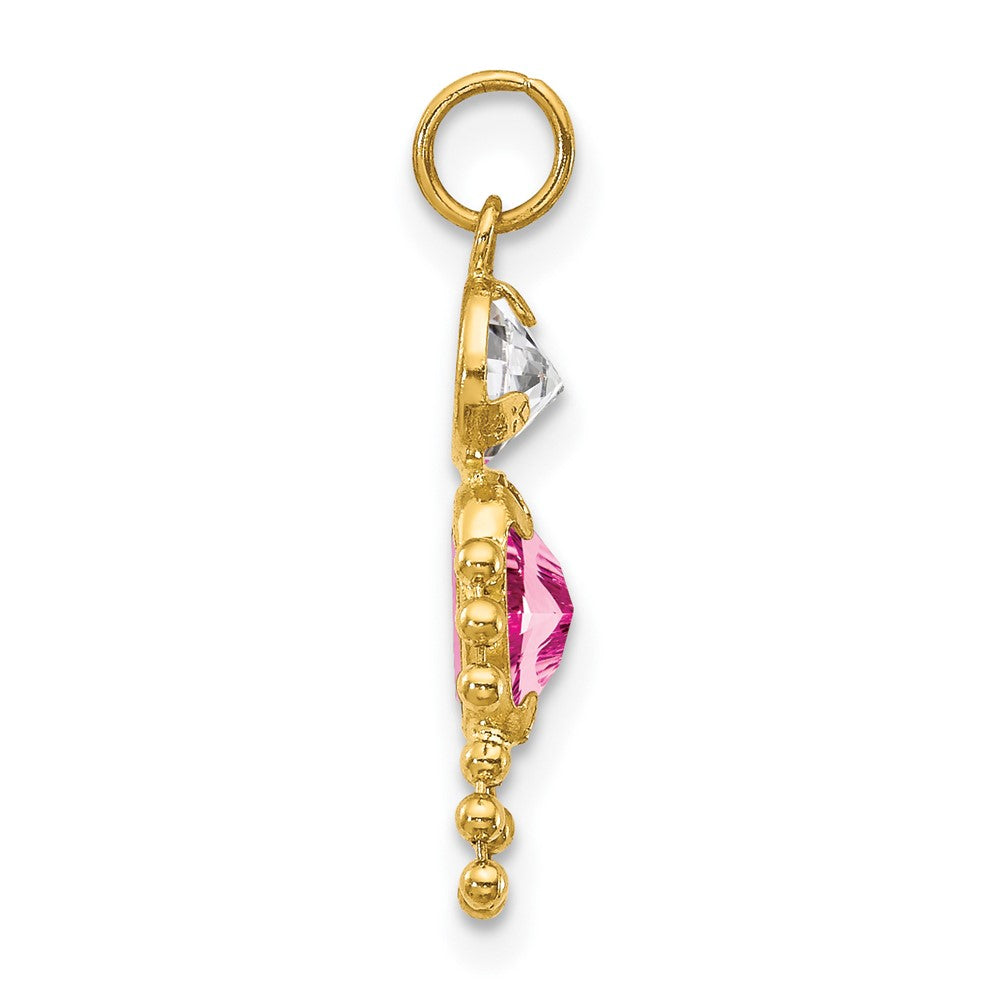 14k October Boy Birthstone Charm