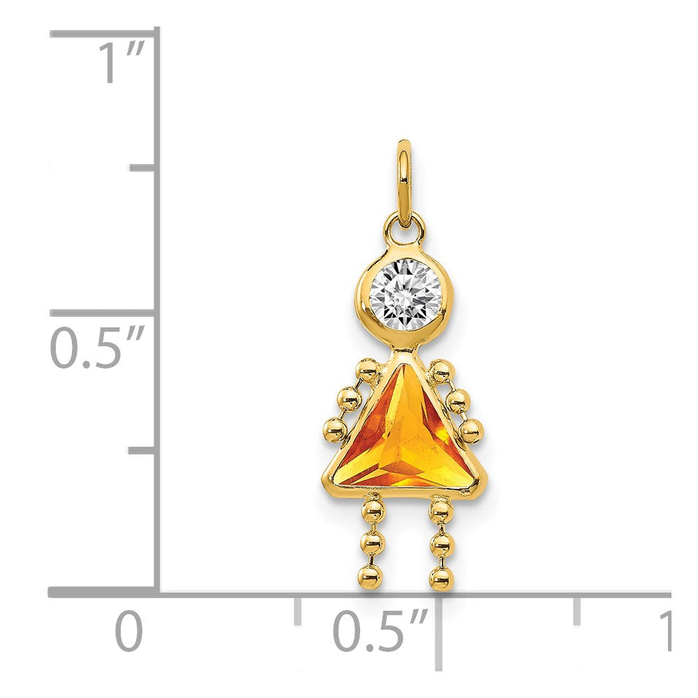 14k November Girl Birthstone Charm