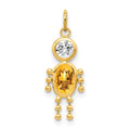 14k November Boy Birthstone Charm
