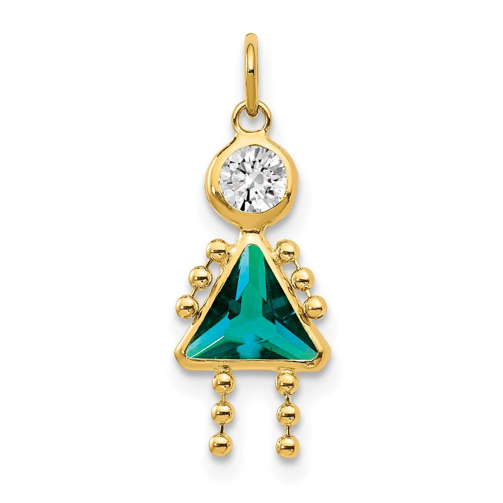 14k December Girl Birthstone Charm