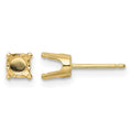 14k 5mm Round Stud Earring Mounting w/backs
