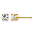 14k 5mm CZ stud earrings
