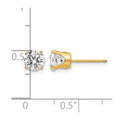 14k 5.5mm CZ stud earrings
