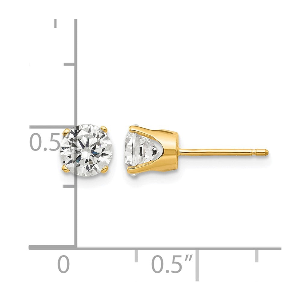 14k 5.5mm CZ stud earrings