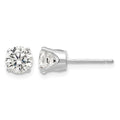 14k White Gold 5.5mm CZ stud earrings