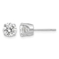 14k White Gold 5.75mm CZ stud earrings