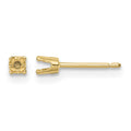 14k 6.5mm Round Stud Earring Mounting w/backs