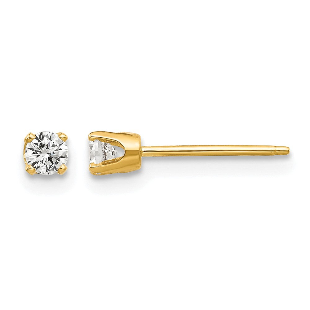 14k 2.75mm CZ stud earrings