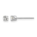 14k White Gold 2.75mm CZ stud earrings