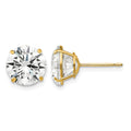14k 9mm Round CZ Post Earrings