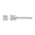 14k White Gold 3mm CZ stud earrings