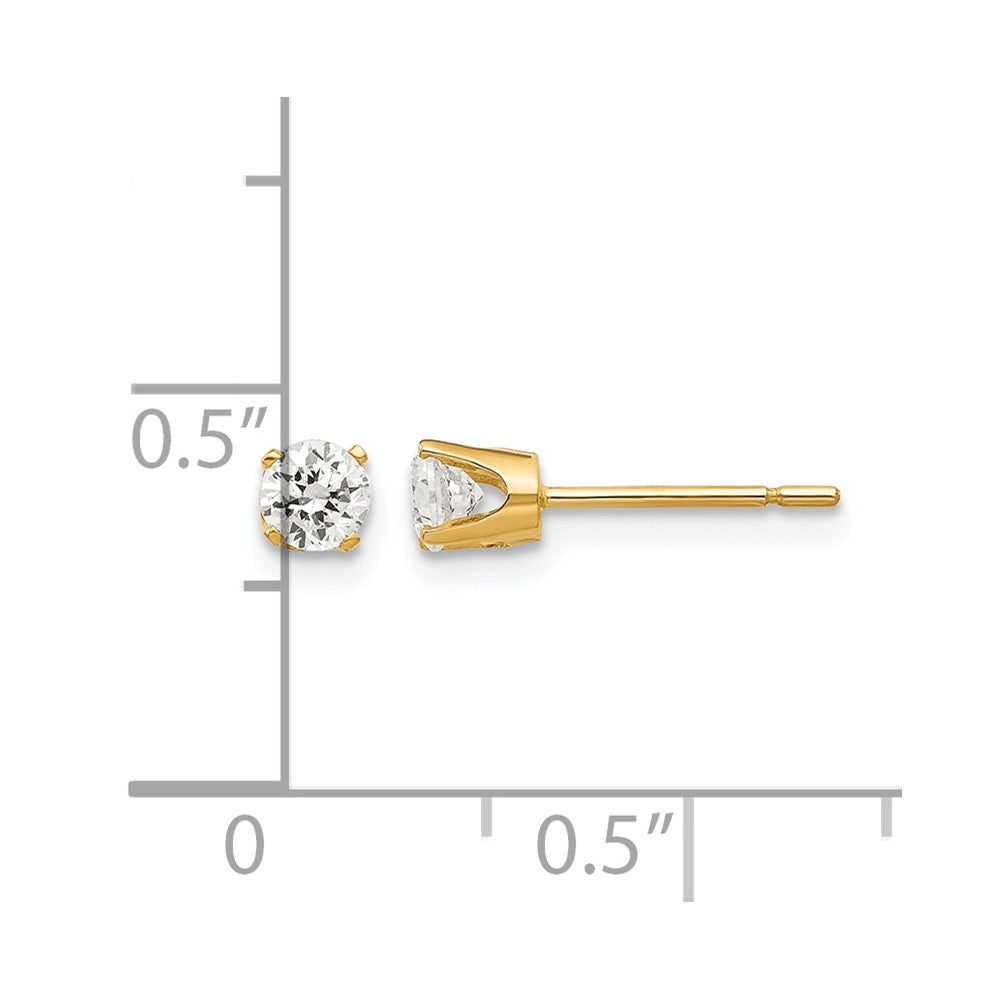 14k 3.5mm CZ stud earrings
