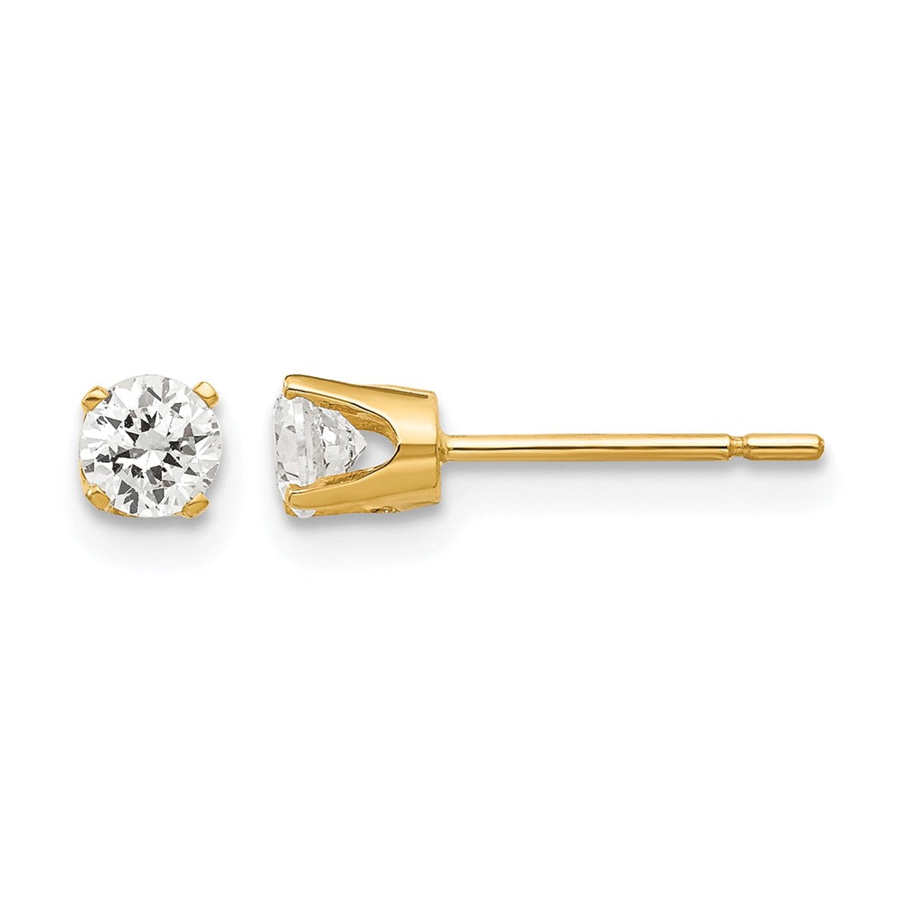 14k 3.5mm CZ stud earrings