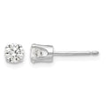 14k White Gold 4mm CZ stud earrings