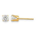 14k 4.25mm CZ stud earrings