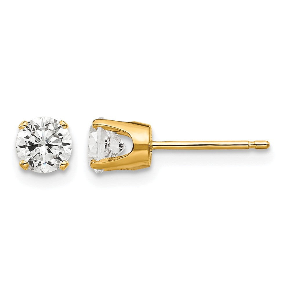 14k 4.5mm CZ stud earrings