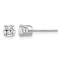 14k White Gold 4.5mm CZ stud earrings