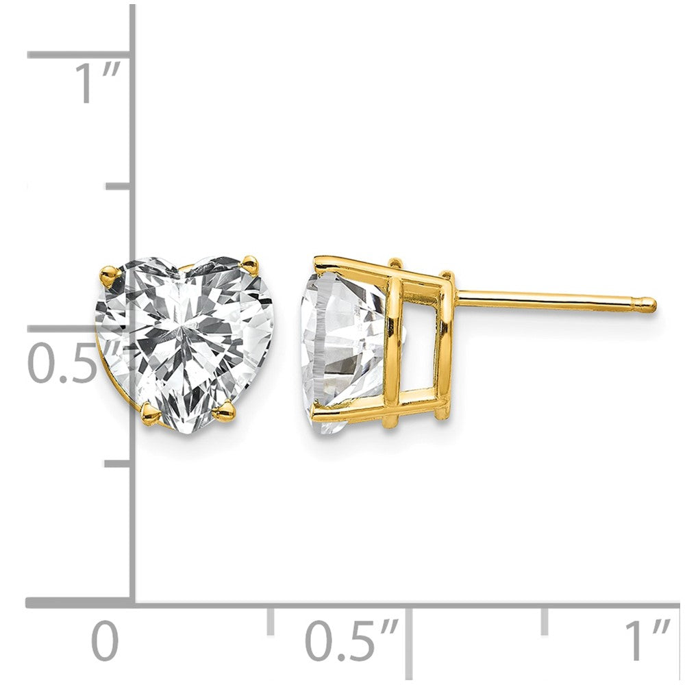14k 8mm Heart Cubic Zirconia earring