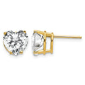 14k 8mm Heart Cubic Zirconia earring